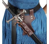 MDFCZXP Funda De Espada De Caballero Medieval - Cinturón Circular Medieval con Bufanda Y Remachado - Cinturón De Caballero De Steam Punk Ajustable - para Hombres Adultos Larp,B,5inch