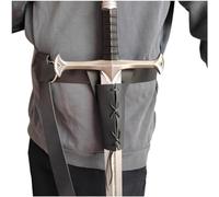 MDFCZXP Funda de Espada Medieval Vaina PU Cuero Caballero Espada Cintura cinturón Vintage Daga Rana Titular para Halloween Accesorio,Negro,7inch