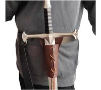 MDFCZXP Funda de Espada Medieval Vaina PU Cuero Caballero Espada Cintura cinturón Vintage Daga Rana Titular para Halloween Accesorio,Marrón,7inch