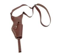 MDFCZXP Funda de Pistola de Cuero para Axilas General Tactical con cinturón Accesorio de Disfraz de Cosplay de Pistolero de Vaquero,Marrón,20cm