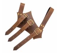 MDFCZXP Set de Espadas de Caballero Retro Medieval - Funda de Cinturón Medieval para la Cintura - Soporte y Funda para Espada - Accesorio para Cinturón de Espada,Marrón,15cm