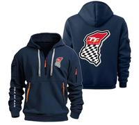 MDGCXYY Sudadera con Capucha para Hombre 1/4 para I.s.l.e of M.a.n T..t Jerséis Sudadera Cómoda con Capucha Ropa Deportiva De Manga Larga con Cremallera hasta La Mitad Abrigos con Capucha Navy-3 XL