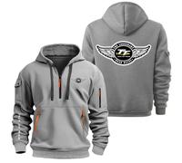 MDGCXYY Sudadera con Capucha para Hombre, Media Cremallera, para I.s.l.e of M.a.n T..t, Entrenamiento, Running, Sudadera con Capucha Activa con Bolsillos, Abrigo con Capucha Huise-3 3XL