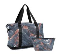 Mdk0mdizmzu2zdnyeliyveu4ukoy(1) bolsas de lona deportivas para gimnasio bolsa de artículos personales con bolsa de cosméticos de entrenamiento de gran capacidad, MDk0MDIzMzU2ZDNyelIyVEU4Ukoy (1), 1