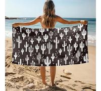 MDKLXIDF Toalla Microfibra Grande Cactus Ligera Toallas Baño Grandes para Adultos, Compacta y de Secado Rápido para Playa Piscina Viaje Toalla de Baño - 100x200 cm