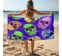 MDKLXIDF Toalla Microfibra Grande Esqueleto Ligera Toallas Baño Grandes para Adultos, Compacta y de Secado Rápido para Playa Piscina Viaje Toalla de Baño - 100x200 cm