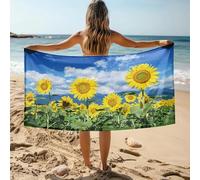 MDKLXIDF Toalla Microfibra Grande Girasol Ligera Toallas Baño Grandes para Adultos, Compacta y de Secado Rápido para Playa Piscina Viaje Toalla de Baño - 100x200 cm