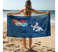 MDKLXIDF Toalla Microfibra Grande Planeta Ligera Toallas Baño Grandes para Adultos, Compacta y de Secado Rápido para Playa Piscina Viaje Toalla de Baño - 100x200 cm