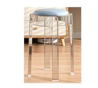 MDLOCJHF Encimera Juego de 2 taburetes de Bar de acrílico apilables, Transparentes, Bajos, Modernos, de 45 cm de Alto, sin Respaldo, for Cocina y Comedor. Comedor(BLU)