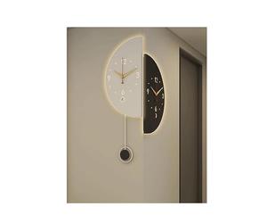 MDLOCJHF Reloj de Pared Reloj de Esquina Moderno de Doble Cara con luz, Reloj de Pared Decorativo a Pilas, Reloj de ángulo de Metal único para Sala de Estar y Dormitorio Oficina