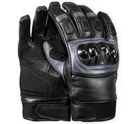 MDM - Guantes de moto para hombre, piel auténtica, color negro con carcasas rígidas articulaciones, antideslizantes, protección reforzada, comodidad ergonómica, guantes para motociclistas deportivos