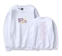 MDMLK Adrianne Lenker Bright Future Tour 2024 Sweatshirt Manga Larga Casual, Moda Estilo Estampado, Unisex, Urbano,Blanca,XL