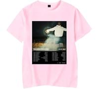 MDMLK Dev Hynes North America Europe Tour 2025 Camiseta De Manga Corta, Unisex T-Shirt, Cuello Redondo Informal, Estampado,Rosado,L