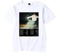MDMLK Dev Hynes North America Europe Tour 2025 Camiseta De Manga Corta, Unisex T-Shirt, Cuello Redondo Informal, Estampado,Blanca,S