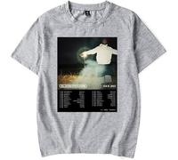 MDMLK Dev Hynes North America Europe Tour 2025 Camiseta De Manga Corta, Unisex T-Shirt, Cuello Redondo Informal, Estampado,Gris,M