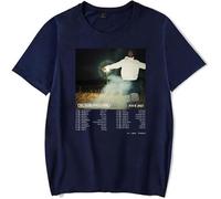 MDMLK Dev Hynes North America Europe Tour 2025 Camiseta De Manga Corta, Unisex T-Shirt, Cuello Redondo Informal, Estampado,Azul,3XL