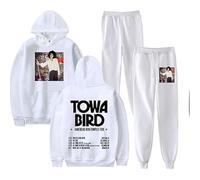 MDMLK Keshi Requiem World Tour Logo Merch Sudadera Manga Larga Casual, Moda Estilo Estampado, Unisex, Urbano,Blanca,XXS