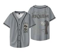 MDMLK Keshi Requiem World Tour Merch Camiseta De Manga Corta, Unisex T-Shirt, Cuello Redondo Informal, Estampado,Gris,XXL