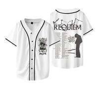 MDMLK Keshi Requiem World Tour Merch Camiseta De Manga Corta, Unisex T-Shirt, Cuello Redondo Informal, Estampado,Blanca,XXS