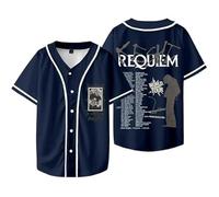 MDMLK Keshi Requiem World Tour Merch Camiseta De Manga Corta, Unisex T-Shirt, Cuello Redondo Informal, Estampado,Azul,3XL