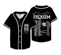 MDMLK Keshi Requiem World Tour Merch Camiseta De Manga Corta, Unisex T-Shirt, Cuello Redondo Informal, Estampado,Negro,S