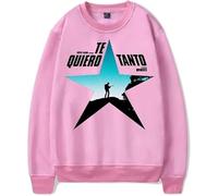 MDMLK Kevin Kaarl Te Quiero Tanto Merch Sweatshirt Manga Larga Casual, Moda Estilo Estampado, Unisex, Urbano,Rosado,XS