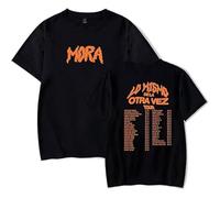 MDMLK Mora Lo Mismo De La Otra Vez Tour 2025 Camiseta De Manga Corta, Unisex T-Shirt, Cuello Redondo Informal, Estampado,Negro,S