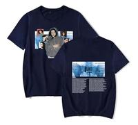 MDMLK orde The Virgin Tour Merch Camiseta De Manga Corta, Unisex T-Shirt, Cuello Redondo Informal, Estampado,Azul,XL