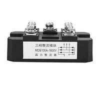 MDS-100A 1600V 5 terminales Rectificador de puente de módulo de diodo de onda completa trifásico para accionamiento de motor de CA/CC, negro