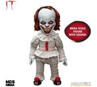 Stephen Kings Es MDS MegaFigura Sinister Pennywise con Sonido Blanco y Rojo, de plástico. Fabricante: NECA.