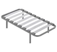 MDS MEJORDESCANSO - Somier Reforzado con Láminas de Madera de Haya Acabado Grafito | Estructura de Acero 40x30 mm | Patas Cilíndricas | Altura Final 37 cm | Medida: 90x180 cm | Fabricado en España
