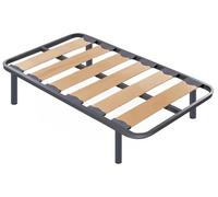 MDS MEJORDESCANSO - Somier Reforzado con Láminas Extra Anchas y Estructura de Acero 40x30 mm con Patas Cilíndricas Incluidas | Medida: 90x190 cm | Refuerzo Central | Fabricación Española