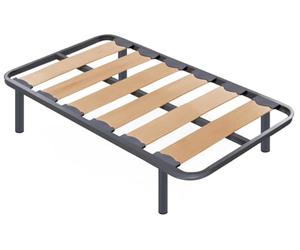 MDS MEJORDESCANSO - Somier Reforzado con Láminas Extra Anchas y Estructura de Acero 40x30 mm con Patas Cilíndricas Incluidas | Medida: 90x180 cm | Refuerzo Central | Fabricado en España