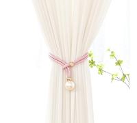 MDSIOKHJ Alzapaños para Cortinas 1/2/4 Uds. Cuerda Trasera for Amarre de Cortina con Ventana Perlas 4 cm y Soporte for Alzapaños Gasa for Cortinas, Adornos, Cuerdas for(Pink,1 Pc)