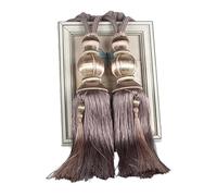 MDSIOKHJ Alzapaños para Cortinas 1 par de alzapaños Cuerda for Cortina, Colgantes con borlas for Accesorios, Bola Perlas, Borla Cuentas, Colgante(Auburn)