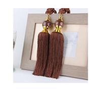 MDSIOKHJ Alzapaños para Cortinas 1 par de alzapaños for Cortinas, borlas, Bola Cristal, Cuerda, Soporte for con Flecos, Hebilla, decoración, Accesorios habitación(3)