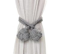 MDSIOKHJ Alzapaños para Cortinas 4 Uds. De Cuerdas Simples for Atar Cortinas, alzapaños Colgantes con Hebillas de Bola, Soportes for decoración del hogar(Grey)