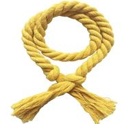 MDSIOKHJ Alzapaños para Cortinas 6 unids/Set de Hebillas Cortina Color sólido, Cuerda for Atar, Clips Soporte for Cortinas, Lino y algodón Tejida a Mano(Yellow)