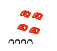 MDSIOKHJ Bicicleta Freno Cable Clip C Estilo Juego de Abrazaderas guía Cable con Hebilla en U Tipo C MTB(4pcs Red)
