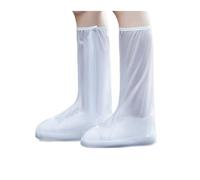 MDSIOKHJ Cubrezapatos Impermeable Silicone WaterProof Rain Boots Shoe Covers Slip-resistant Rubber Boot Overshoes Non-slip Fishing Shoes(White,XL(43-44))
