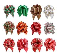 MDSIOKHJ Lazo De Cinta 24/12 Uds Lazos de Cuerda navideños Cinta Grandes 5 Pulgadas para Decoración(12PCS)