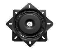 MDSIOKHJ Reemplazo De Taburete Giratorio Cuadrado Asiento Giratorio, for Asiento de Barco, 8 Pulgadas, Plano 360 Grados, Cuentas rodamiento Completo, Acero, Revestimiento eléctrico Negro