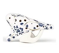 mdtep 12 agujeros C clave Ocarina blanco/amarillo con flor azul instrumentos musicales elemento chino viento madera instrumento práctico ocarina (color: blanco ocarina)