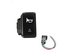 mdtep 12V-24v Push Switch Símbolo de bocina de aire Interruptor de botón de coche (Color: AZUL LED COLOR)