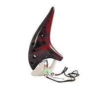 mdtep Ocarina ahumada Instrumentos para principiantes, instrumentos musicales para amantes de la música, ocarina práctica (color rojo)