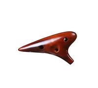 mdtep Ocarina Alto C cerámica Ocarina Songbird Ocarina Instrumento de viento Ocarina Manual práctico ocarina (Color: Rojo)