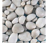 Mdurian guijarros Grava Natural Pulida Decorativa Piedras de Roca de río para Maceta jardín Boda casa florero Acuario 10-30mm 1KG Blanco