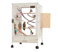 MDWZH Jaulas para Pajaros Jaula Grande De Hierro Forjado para Vuelo De Pájaros con Soporte Rodante para Loro, Cacatúa, Periquito, Conure, Agapornis, Canario Jaula para Periquitos