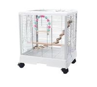 MDWZH Jaulas para Pajaros Jaula para Pájaros De Acero Inoxidable, Jaula Portadora De Viaje con Ruedas, Jaula para Pájaros De Viaje para Loros, Cacatúas Y Conures Jaula para Periquitos