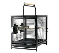 MDWZH Jaulas para Pajaros Jaula para Pájaros De Hierro Forjado con Comedero para Pájaros, Jaula Portadora De Viaje para Loros, Conures, Lovebird, Cacatúa Jaula para Periquitos